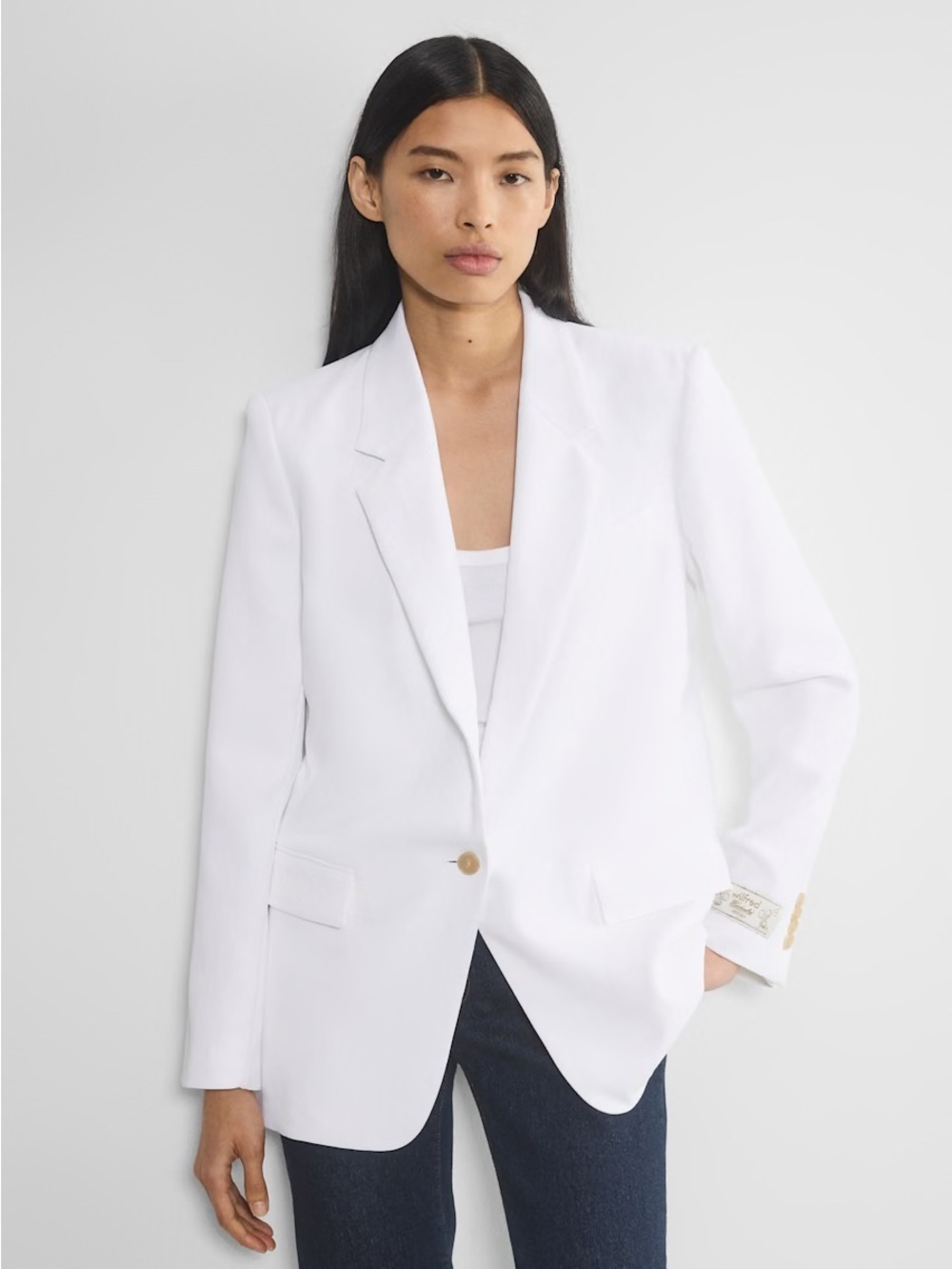 Wilfred Aritzia New Generation Blazer in White size 8 Flawed